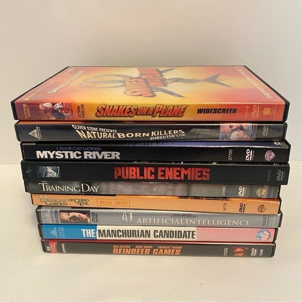 Action Horror/ Crime/ Thriller/ Suspense/Science Fiction Movie Bundle of 9 DVDs